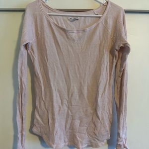 American Eagle Outfitters Pink & Glitter Long Sleeve Size M